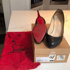 Christian Louboutin , black high heels size 38.5